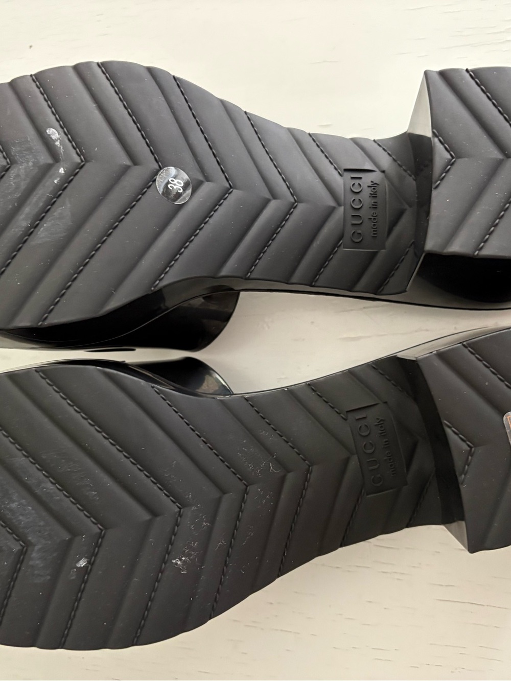 Gucci Black Platform Slide Sandals - Women's - Picture 4 of 4